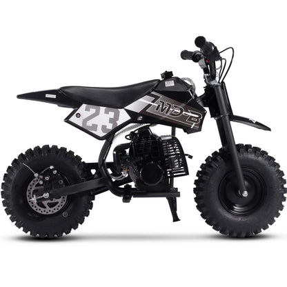 Color: Black - MotoTec Big Supermoto 50cc 2-Stroke Kids Dirt Bike