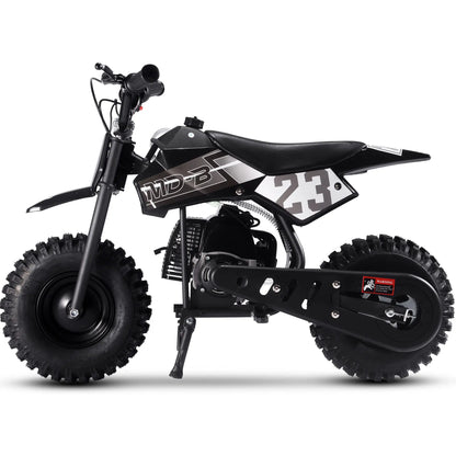 Color: Black - MotoTec Big Supermoto 50cc 2-Stroke Kids Dirt Bike