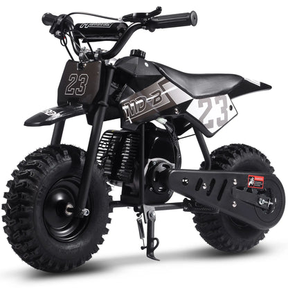 Color: Black - MotoTec Big Supermoto 50cc Kids Dirt Bike