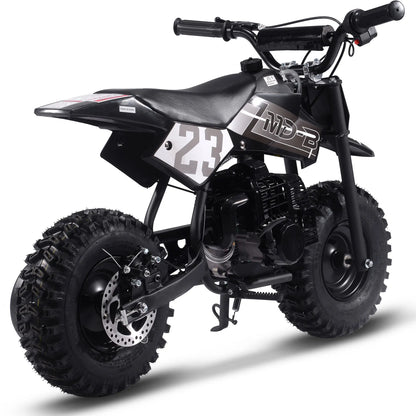 Color: Black - MotoTec Big Supermoto 50cc Kids Dirt Bike