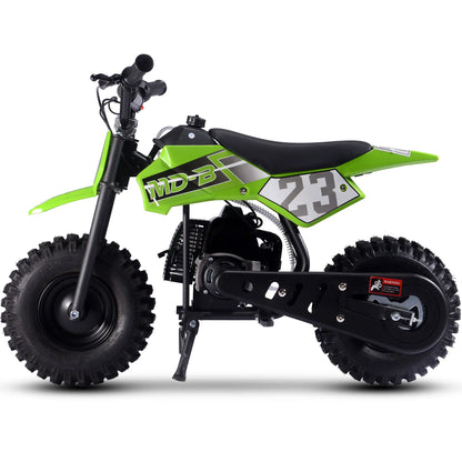 Color: Green - MotoTec Big Supermoto 50cc 2-Stroke Kids Dirt Bike