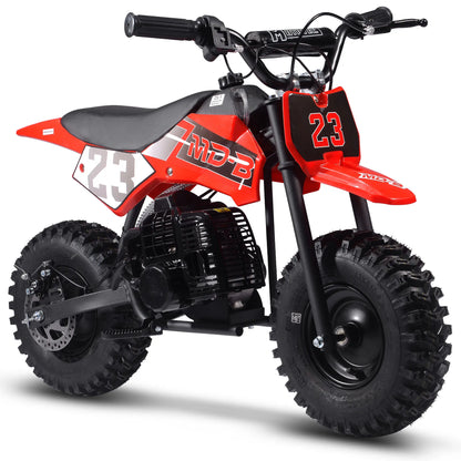 Color: Red - MotoTec Big Supermoto 50cc 2-Stroke Kids Dirt Bike