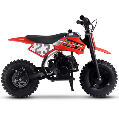 Color: Red - MotoTec Big Supermoto 50cc 2-Stroke Kids Dirt Bike