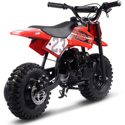 Color: Red - MotoTec Big Supermoto 50cc 2-Stroke Kids Dirt Bike