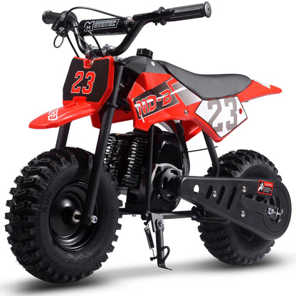 Color: Red - MotoTec Big Supermoto 50cc 2-Stroke Kids Dirt Bike
