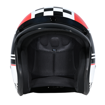 Color - Default - DOT Approved Daytona Cruiser Open Face Motorcycle Helmet - Men, Women & Youth - With Visor & Graphics - W/ Daytona Classic