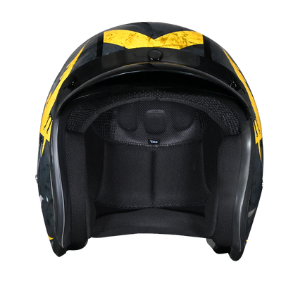Color - Default - DOT Approved Daytona Cruiser Open Face Motorcycle Helmet - Men, Women & Youth - With Visor & Graphics - W/ Toxic
