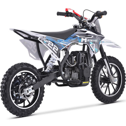 Color: Blue - MotoTec Demon 40cc 4-Stroke Kids Gas Dirt Bike