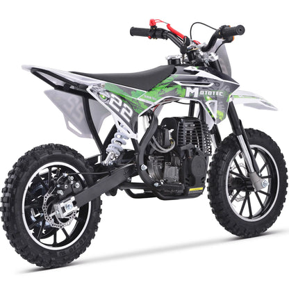 Color: Green - MotoTec Demon 40cc 4-Stroke Kids Gas Dirt Bike