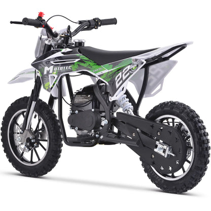 Color: Green - MotoTec Demon 40cc 4-Stroke Kids Gas Dirt Bike