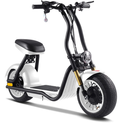 Color: White - MotoTec Diablo 48v 1000w Lithium Electric Scooter