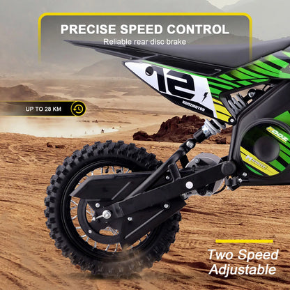 Color: Green - MotoTec 36v 1000w (HP112E) Electric Dirt Bike
