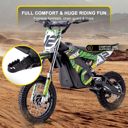 Color: Green - MotoTec 36v 1000w (HP112E) Electric Dirt Bike