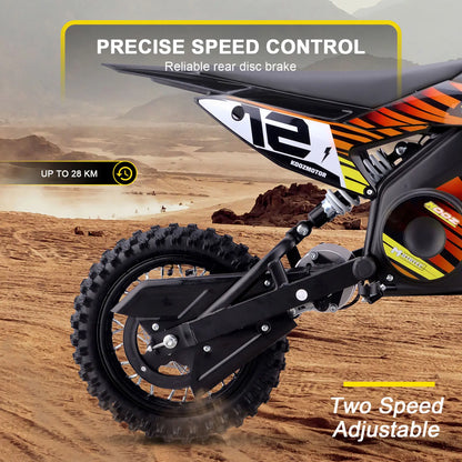 Color: Orange - MotoTec 36v 1000w (HP112E) Electric Dirt Bike