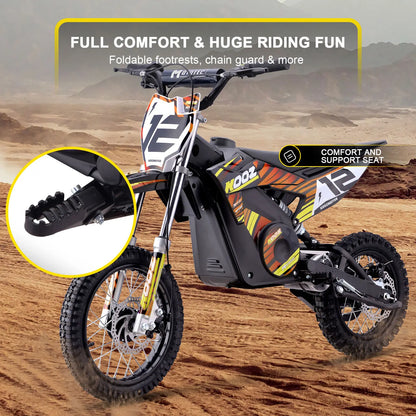 Color: Orange - MotoTec 36v 1000w (HP112E) Electric Dirt Bike