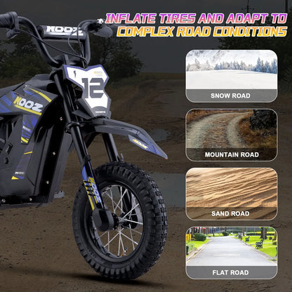 Color: Blue - MotoTec 36v 300w (HP122E) Electric Dirt Bike