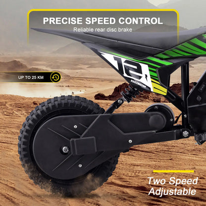 Color: Green - MotoTec 36v 300w (HP122E) Electric Dirt Bike