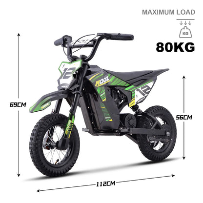 Color: Green - MotoTec 36v 300w (HP122E) Electric Dirt Bike