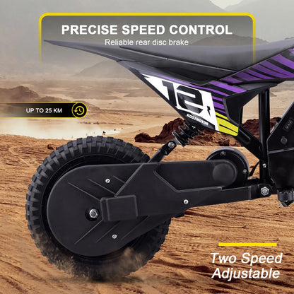 Color: Purple - MotoTec 36v 300w (HP122E) Electric Dirt Bike