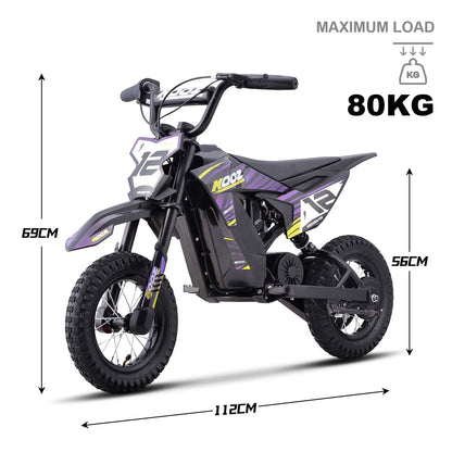 Color: Purple - MotoTec 36v 300w (HP122E) Electric Dirt Bike