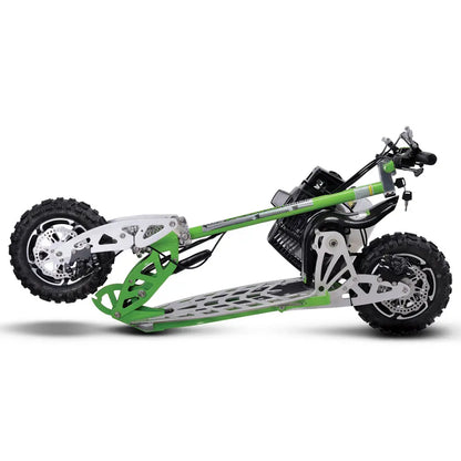 MotoTec/UberScoot 70x 2-Speed Gas Scooter - Green | Powerful Ride for All Terrains