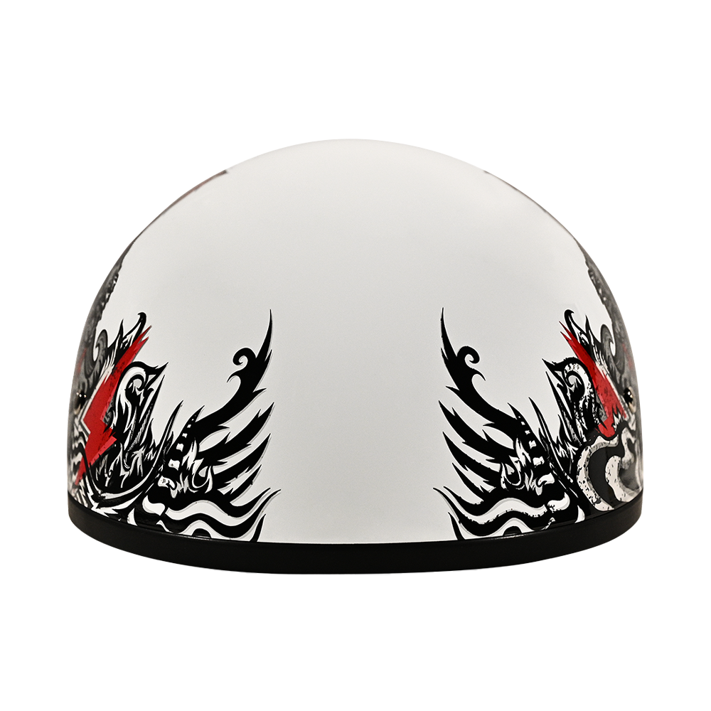 dot certified skull motorcycle helmet Daytona Skull Cap Rockin Reaper Half Face Motorcycle Helmet, S