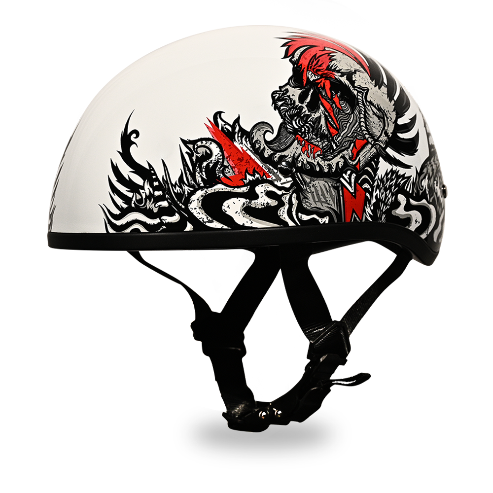dot certified motorcycle half helmet Smallest, Lightest SOA Style Approved Theres nothing pint Hot Leathers HLD1030 Flat Black