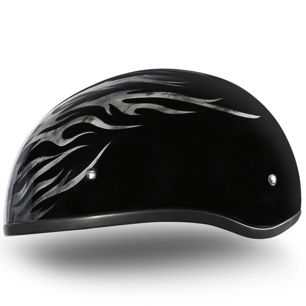 daytona dot motorcycle helmets Daytona Motorcycle Half Face Helmet - Skull Cap Graphics - Ignite Grey