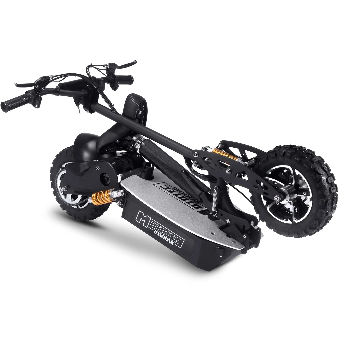 MotoTec 2000W 48V Electric Scooter – Black | High-Power Foldable Off-Road Scooter
