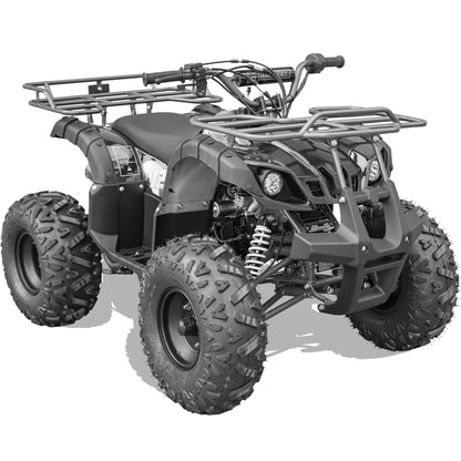 Color: Black - MotoTec Bull 125cc 4-Stroke Kids Gas ATV