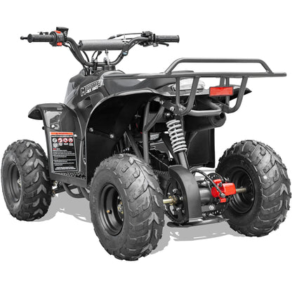 Color: Black - MotoTec Rex 110cc 4-Stroke Kids Gas ATV