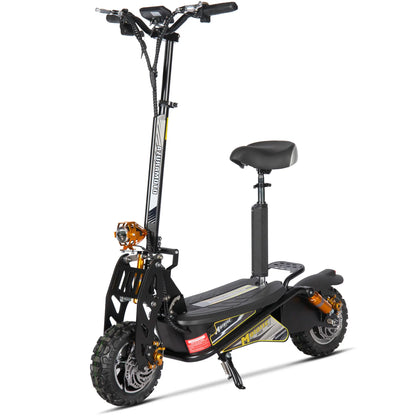 Color - Black - MotoTec Ares 48V 1600W Electric Scooter