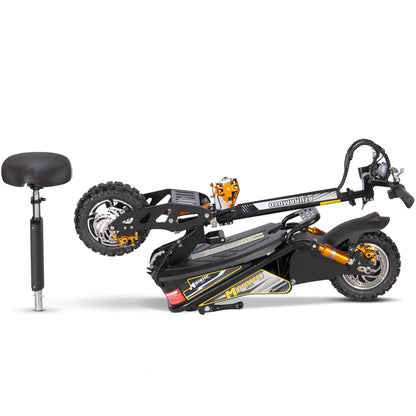 Color - Black - MotoTec Ares 48V 1600W Electric Scooter
