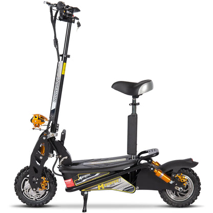 Color - Black - MotoTec Ares 48V 1600W Electric Scooter