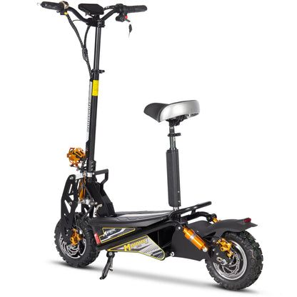 Color - Black - MotoTec Ares 48V 1600W Electric Scooter