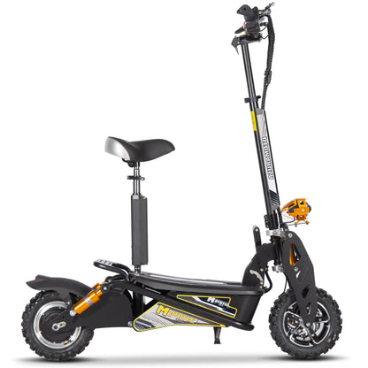 Color - Black - MotoTec Ares 48V 1600W Electric Scooter