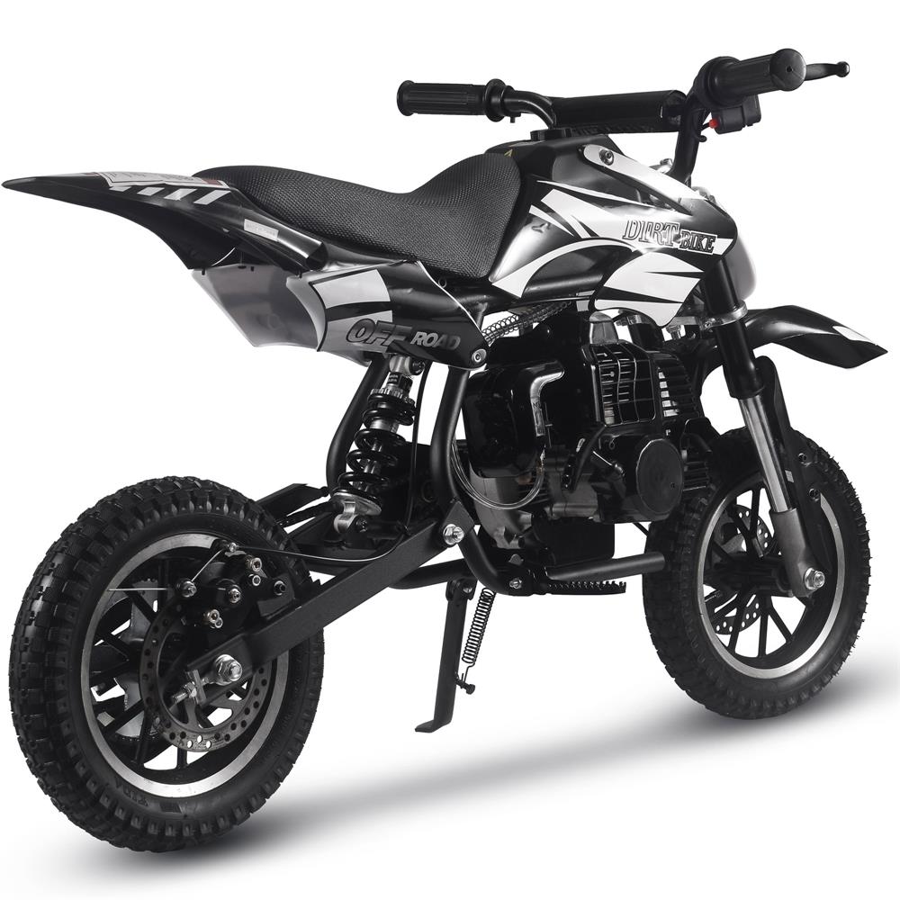 MotoTec Alien 50cc 2-Stroke Kids Gas Dirt Bike Black