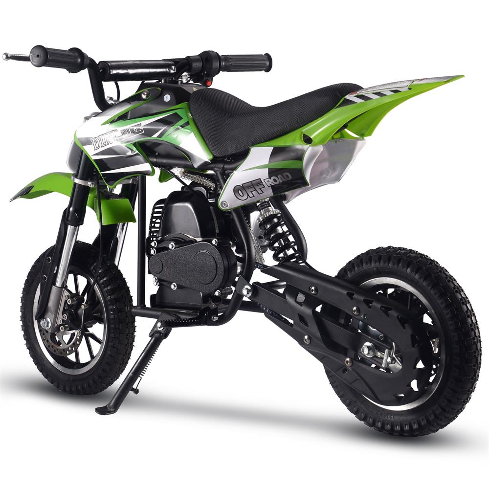 Color: Green - MotoTec Alien 50cc 2-Stroke Kids Gas Dirt Bike