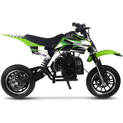 Color: Green - MotoTec Alien 50cc 2-Stroke Kids Gas Dirt Bike