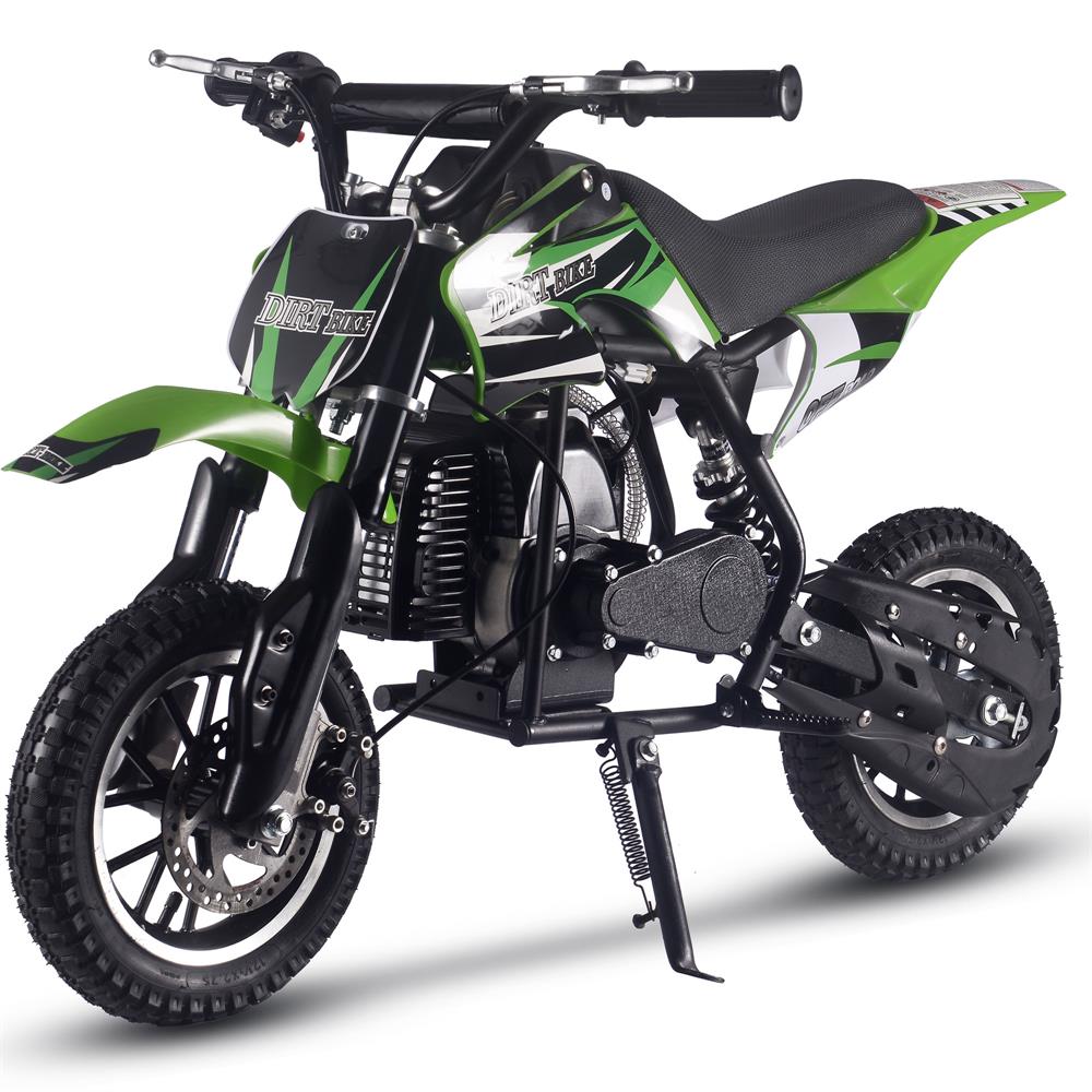 Color: Green - MotoTec Alien 50cc 2-Stroke Kids Gas Dirt Bike