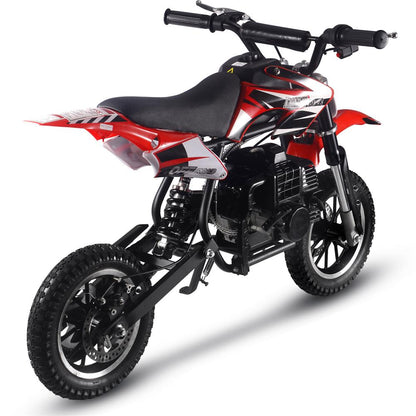 Color: Red - MotoTec Alien 50cc 2-Stroke Kids Gas Dirt Bike