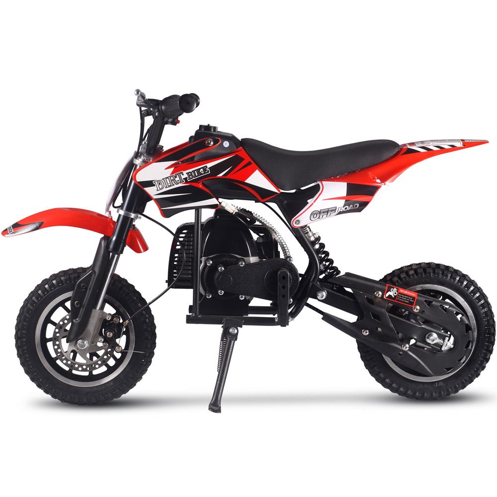 Color: Red - MotoTec Alien 50cc 2-Stroke Kids Gas Dirt Bike