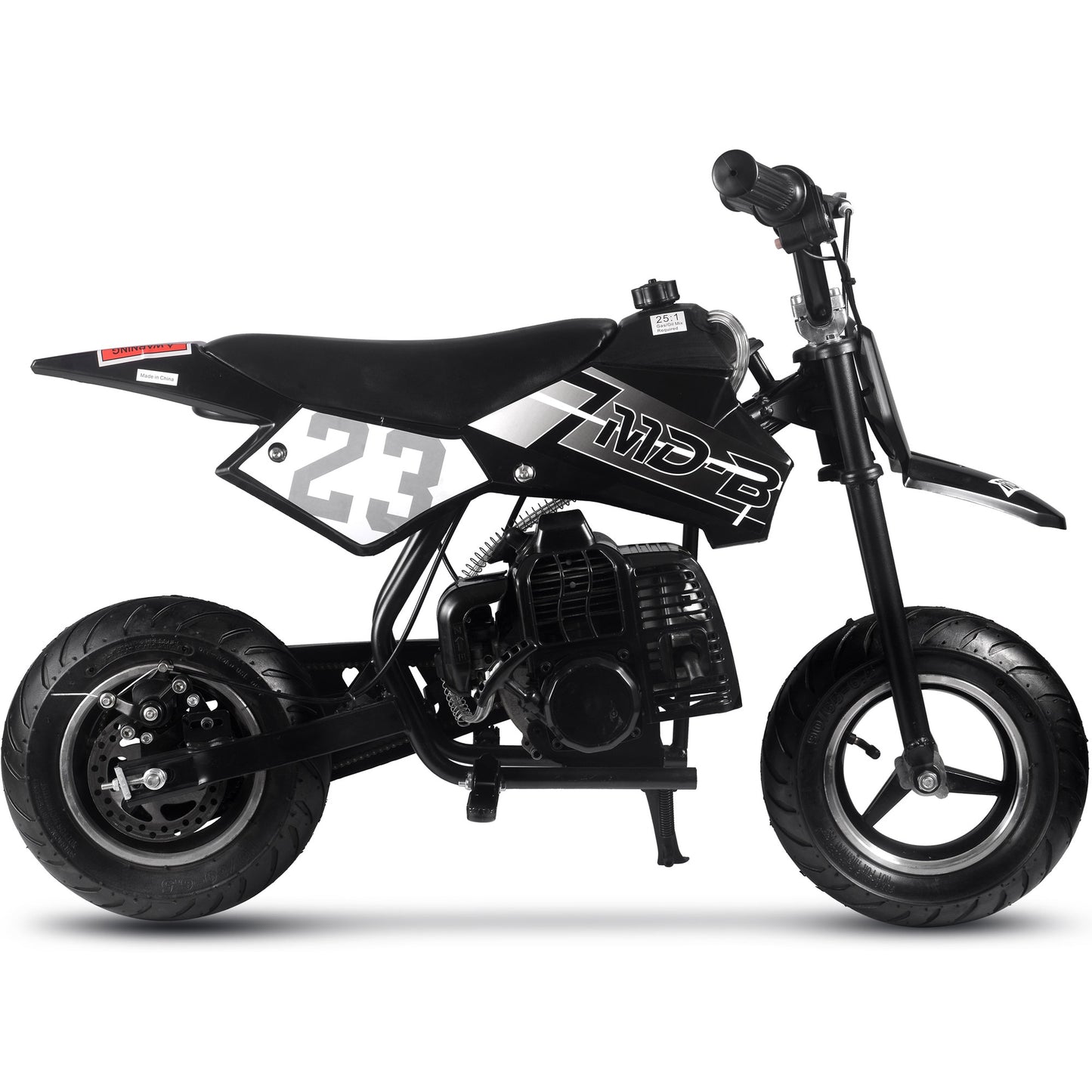 Color: Black - MotoTec Supermoto 50cc 2-Stroke Kids Dirt Bike