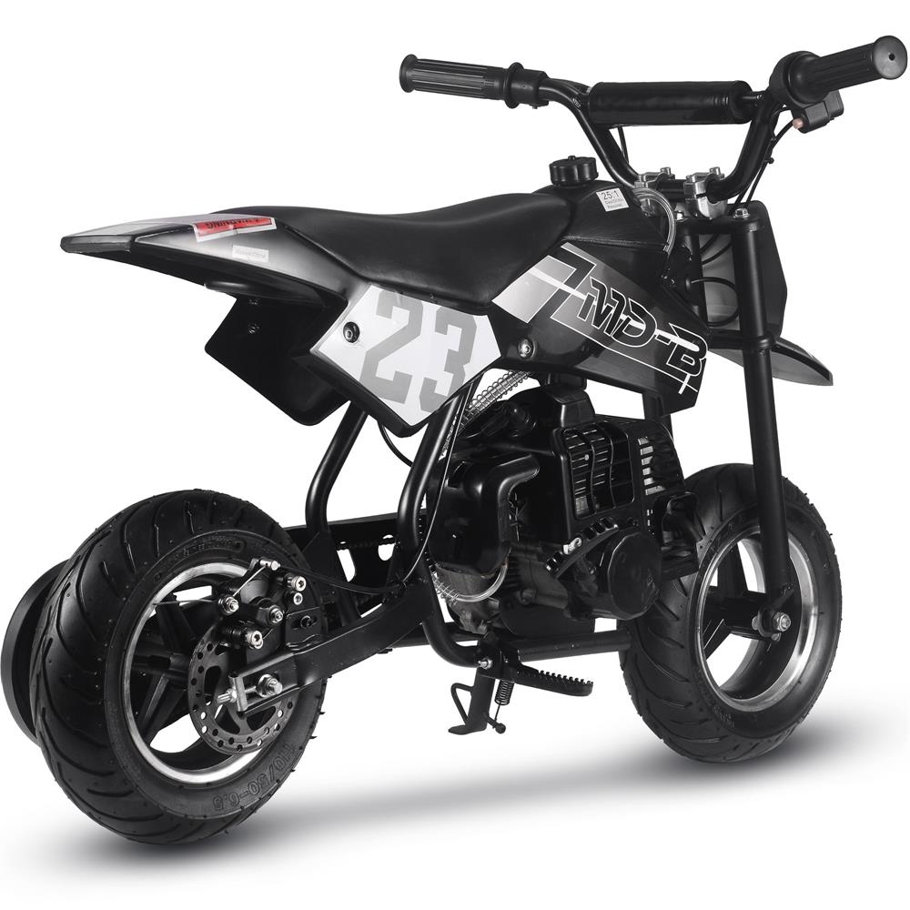 MotoTec DB-02 50cc 2-Stroke Kids Supermoto Gas Dirt Bike Black