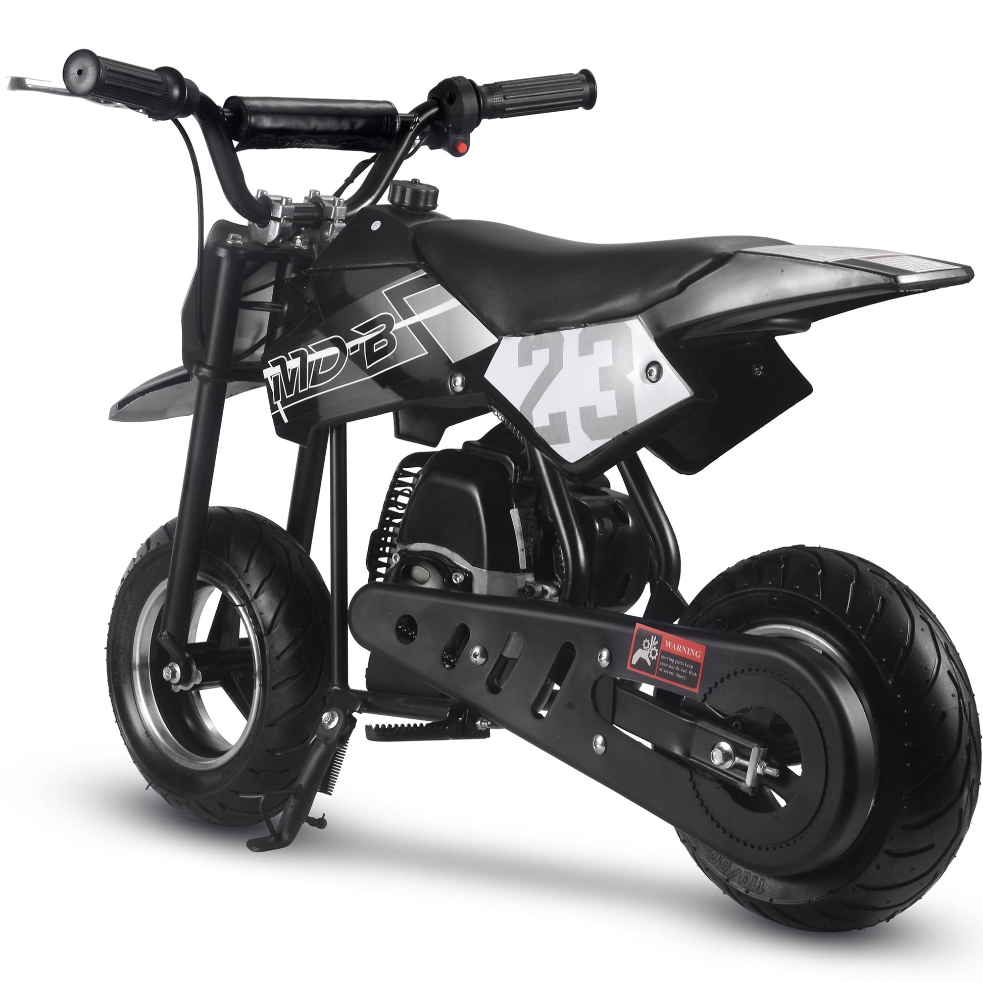 Color: Black - MotoTec Supermoto 50cc 2-Stroke Kids Dirt Bike