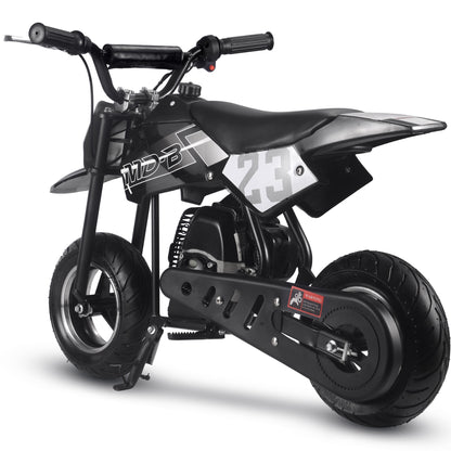 Color: Black - MotoTec Supermoto 50cc 2-Stroke Kids Dirt Bike