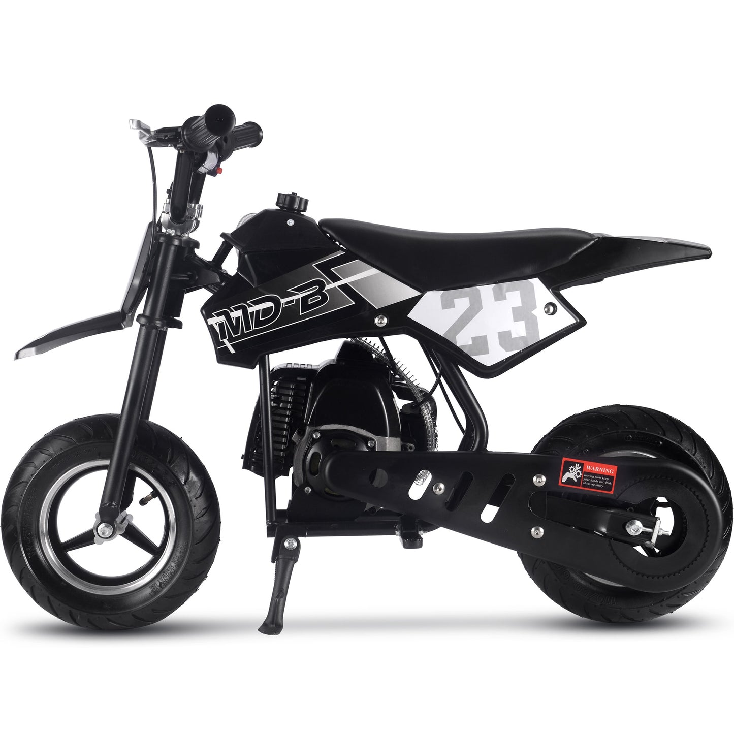 Color: Black - MotoTec Supermoto 50cc 2-Stroke Kids Dirt Bike