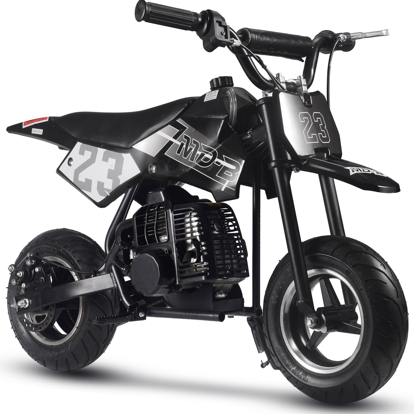 Color: Black - MotoTec Supermoto 50cc 2-Stroke Kids Dirt Bike