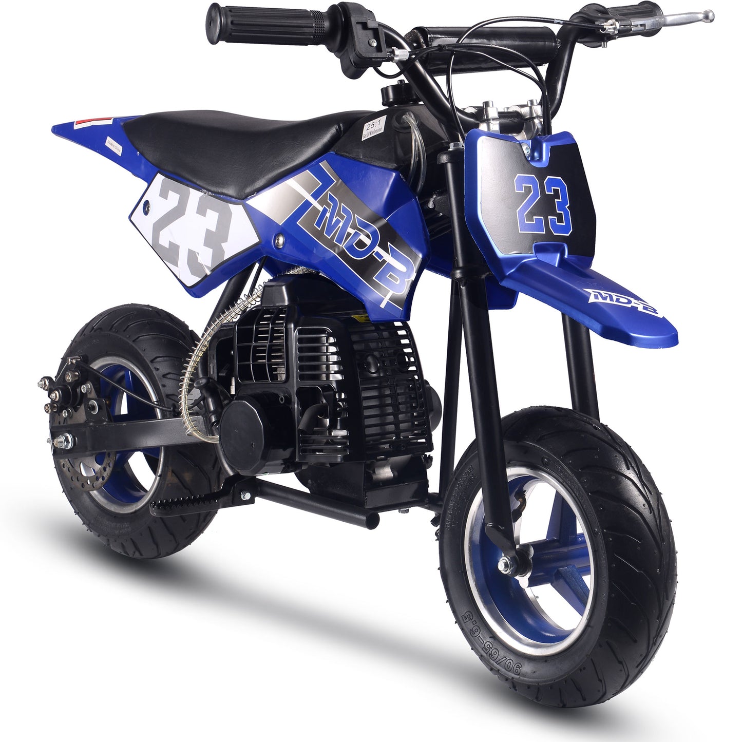 Color: Blue - MotoTec Supermoto 50cc 2-Stroke Kids Dirt Bike