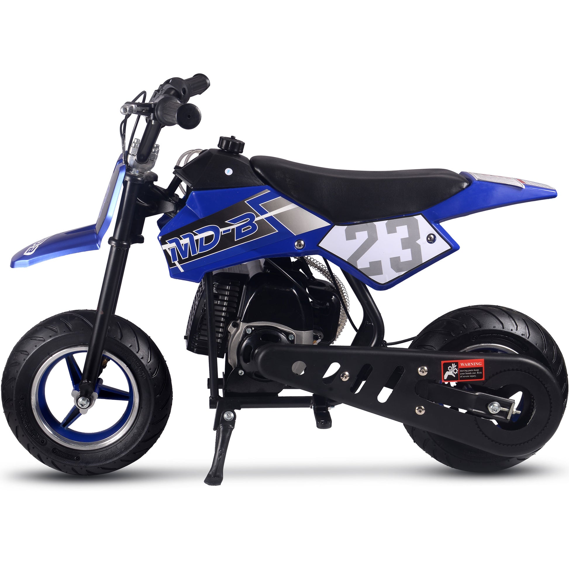 Color: Blue - MotoTec Supermoto 50cc 2-Stroke Kids Dirt Bike